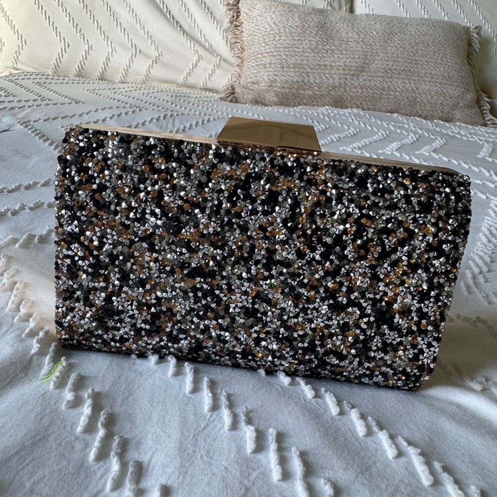 Elegant Black and Gold Clutch